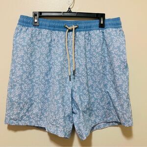Fair Harbor Blue Coral Print Men's Swim Shorts size xxl